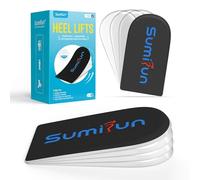 Sumifun Heel Lift Inserts, Gel Shoe Heels Inserts for Women, Adjustable Orthopedic Heel Pads for Heel Pain and Leg Length Discrepancies, Heel Cups 1/4" 1/2" 3/4" 1 Inch (Size L, Black)