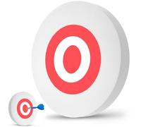 Sumind 1 Pcs Round EVA Foam Arrow Target Portable Archery Arrow Moving Hunting Practice Target Lightweight Crossbow Shooting Practice Accessories for Backyard Indoor Outdoor (White)