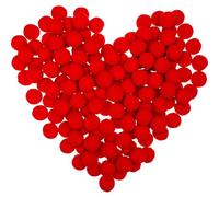 Sumind 100 Pieces Pom Poms Christmas Fluffy Pom Poms Balls for Decorations Arts Crafts DIY, Red (2.5 cm)