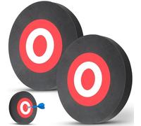 Sumind 2 Pcs Round EVA Foam Arrow Target Portable Archery Arrow Moving Hunting Practice Target Lightweight Crossbow Shooting Practice Accessories for Backyard Indoor Outdoor