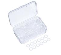 Sumind 200 Pieces O Ring Keyboard Clear Rubber O-rings Keyboard Dampeners with Plastic Storage Box for MX Switch and Mechanical Keys