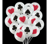 Sumind 24 Pieces Casino Balloons Poker Themed Playing Cards Latex Balloons for Casino Theme Party, Poker Events, Birthday Themed Party Decorations