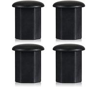 Sumind 4 Pieces Lacrosse Tape Saver Butt End Plastic Polygon Lacrosse End Caps Hockey Stick Supplies, Black