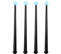 Sumind 4 Pieces Light up Wand Fairy Princess Magic Wands with Sound, Illuminating Witch Wizard Wand, Costume Accessory for Christmas Birthday Party Gift Favors