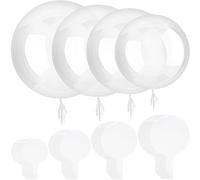 Sumind 40 Pcs Bobo Balloons Clear Balloons for Stuffing Bubble Transparente Burbuja for Valentines Christmas Wedding Birthday Party Decoration(10 Inch, 18 Inch, 20 Inch, 24 Inch)