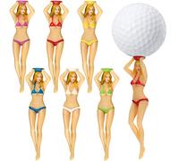 Sumind 6 Pieces Funny Colored Golf Tees 3 Inch Golf Practice Novelty Tees, White Elephant Stocking Stuffer Gifts for Golfer Fun Gift