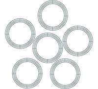Sumind 6 Pieces Wire Wreath Frame Metal Wire Rings Dark Green Round Wreath Form Making Rings for Christmas Floral Home Party Decoration (8 Inch)