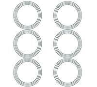 Sumind 6 Pieces Wire Wreath Frame Metal Wire Rings Dark Green Round Wreath Form Making Rings for Christmas Floral Home Party Decoration (14 Inch)