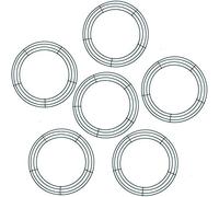 Sumind 6 Pieces Wire Wreath Frame Metal Wire Rings Dark Green Round Wreath Form Making Rings for Christmas Floral Home Party Decoration (12 Inch)