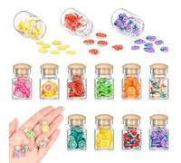 Sumind Cute Miniature House Food Jar Resin Bottle 1:12 Mini Fruit Simulation Scene Candy Snack Model Party House Kitchen Decoration for Houses(Fruit,10 Pcs)