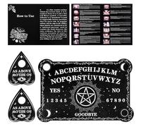 Sumind Pendulum Dowsing Divination Board Set Black Wooden Talking Board with Planchette Accessories for Teens Adults Birthday Party and Family Gatherings Games Supplies (Pentagram Style)