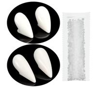 Sumind Vampire Teeth 2 Sizes Fangs Halloween Party Cosplay Vampire Fang with Adhesive Fake Prop Teeth Zombie Denture for Halloween Cosplay Costume Party Prop Favors