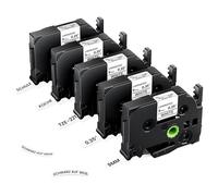 Suminey Compatible Label Tape Replacement for Brother P-Touch Tze-221 9mm x 8m Laminated Tape Black on White,TZe 221 Label Tape Cassette Work with Brother PT-H101C H110 H105 900 1000 1010, 5-Pack