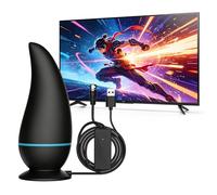 SUMINGGO Indoor TV Aerial for Freeview HD - Digital TV Antenna with Built-in Amplifier, Super Thin Design, 4m Coaxial Cable for Strong Signal - Easy Setup, No Subscription, Ideal for Flats