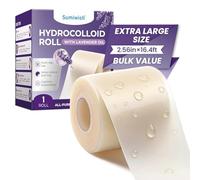Sumiwish Lavender Essential Oil Hydrocolloid Roll - Medical-Grade 2.56in x 16.4ft Extra Large, Self-Adhesive Waterproof Cut-to-Size Patch Bandages for Wound Care, First Aid Essential