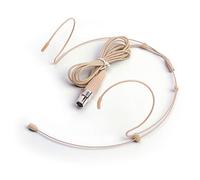 Sumje Beige Pro Headworn Dual Earhook Headset Microphone Mic for AKG Wireless Transmitter Bodypack (Mini 3 Pin XLR Plug)