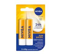 SUMKICA NIVEA Sun Caring Lip Balm Sticks with SPF 30, Duo Pack (2 x 4.8 g)(Imported from Canada)