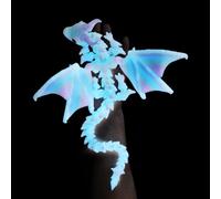 SUMLAND 3D Printed Dragon with Wings,3D Printed Animals Toys,Flexible Articulated Winged Crystal Dragon 15.75in,Glow in The Dark Rainbow