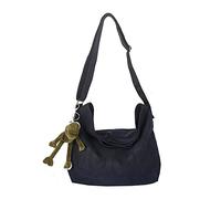 Sumleno Canvas Messenger Vintage Bag Alt Emo Crossbody Bag Goth Punk Shoulder Satchels Harajuku Grunge Handbag, Black