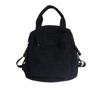 Sumleno Small Boho Canvas Backpack for Women Vintage Style Outdoor Travel Bag Casual Daypack Grunge Aesthetic Hippie Y2K Backpack, Black, One Size, Daypack Backpacks