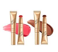 Summaryas Contour W-and & Blush Wands Duo - Blushs, Liquid B-lush Wand, 2 In 1 Liquid Contours Duo for Women with Applicator, Cream Beauty Stick Makeup (Blush#03+Wand#02, 15ml)