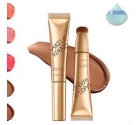 Summaryas Contour Wand & Blush Wand Duo - Blush, Liquid Blushs Wand for Women, Cream Contour Stick Makeup with Applicator (Contour#01)