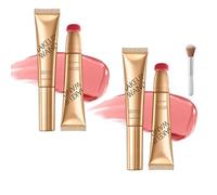 Summaryas Contour Wand & Blush Wands Duo - Blush, 2 in 1 Liquid Contour Wands & Blushs Highlights Wand Duo for Women with Applicator, Cream Beauty Stick Makeup (Blush Wand, 01)