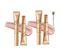 Summaryas Contour Wand & Blush Wands Duo - Blush, 2 in 1 Liquid Contour Wands & Blushs Highlights Wand Duo for Women with Applicator, Cream Beauty Stick Makeup (Highlighter, 04)