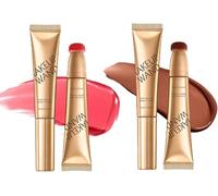 Summaryas Contour Wand & Blush Wands Duo - Blushs, 2 In 1 Liquid Contours Duo, Cream Beauty Stick Makeup, Waterproof and Sweat Proof Makeup Stick, Liquid Blushs Wand for Women (Blush#03+Wand#02)