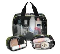 Summe Dalmatian Dog Travel Makeup Bag for Women Men, Cute Dog Translucent Cosmetic Bags 3 Pcs Large Shower Wash Pouch Toiletry Cosmetic Toiletries Organizer