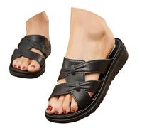 Summer 2026 Trend Summer Slippers with Soft Sole - Comfortable Slippers Sandals for Indoor Outdoor Ideal for Beach ZenDream Comfort Everyday Versatile Durable Wear, black, 6 UK