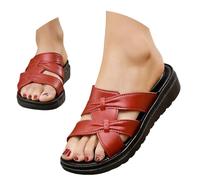 Summer 2026 Trend Summer Slippers with Soft Sole - Comfortable Slippers Sandals for Indoor Outdoor Ideal for Beach ZenDream Comfort Everyday Versatile Durable Wear, red, 5 UK