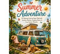 Summer Adventure: 50 Relaxing Coloring Pages Filled with Sunshine, Beaches, Camping, Nature & Cozy Summer Moments