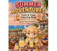 Summer Adventures with a Cozy Highland Cow: A Relaxing Coloring Book with 50 Cute Countryside Scenes, Cozy Gardens, Summer Picnics, Flowers, Beach ... for Teens & Adults (Cozy Highland Adventures)