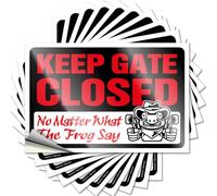Summer Aesthetic Tattoo - Keep Gate Closed No Matter What The Frog Say Removable Decal Bumper Easy Peel for Western(6X9CM)