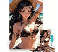Summer Anime Girl 1000 Piece Jigsaw Puzzles for Adults Teenagers Memory Upgrade Light Relax Sharp Cut Lovely Gift 38x52cm