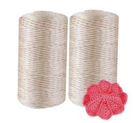 Summer Art Yarn Cord - 2 Nylon Crochet Yarn Cord Thin Ice Cotton Thread | Art Yarn Cord | Summer Sun Hat Hand Knitting D-IY Hook Bag Crochet Thread | Knitting Materials Beach Bag Yarn