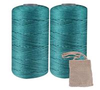 Summer Art Yarn Cord - 2pcs 150m Nylon Crochet Thread | Ice Cotton Handmade Craft Yarn for Knitting, Bags, Hats, Shoes | DIY Art Yarns for Handcraft, Weaving, Crochet Projects