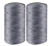 Summer Art Yarn String - 2 Pieces 150m Nylon Crochet Yarn | Handmade Ice Cotton Craft Yarn for Knitting, Bags, Hats, Shoes | DIY Art Yarns for Handcraft, Weaving, Crochet Projects