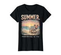 Summer At Beach Sunset Remembering My Why Value Graphic T-Shirt, Women, Black, XL