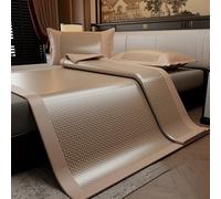 Summer Bamboo Bed Mat Foldable Double Sided Cooling Mat Rattan Woven Bamboo Bed Mat for Comfort and Breathability Perfect for Hot Weather Sleep and Relaxation