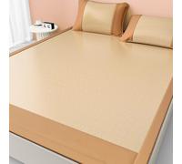 Summer Bamboo Mattress Pad, Quick Cooling Air Conditer, Adjustable Rattan Sheet Set for Home & School, 150x200cm - Perfect for Comfort & Breathabili.