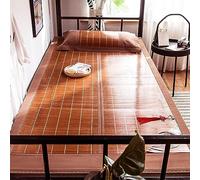 Summer Bamboo Sleeping Mat Breathable Cooling Mattress Double-Sided Foldable Silk Mat for Dormitory 135x195cm Perfect for Hot Nights and Comfortable Sleep