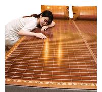 Summer Bamboo Sleeping Mat Cooling Mattress Topper Pad, Breathable Smooth Folding Bamboo Summer Sleeping Mat, 75″/77″/79″/87″ Foldable Bamboo Bed Mat For Double Bed Family ( Size : L190xW120cm/L75xW47