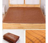 Summer Bamboo Sleeping Mat Cooling Rattan Mat Mahjong Bamboo Rugs for Living Room Double-Sided Use Student Single Double Bed Foldable Refreshing Breathable Sweat Bedding for Living Bedroom Floor