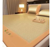 Summer Bamboo Sleeping Mat, Double-Sided Cooling Bed Sheet, Air Conditioning Mat, Foldable Rattan Summer Sleeping Cool Pad Cooling Bed Cushion