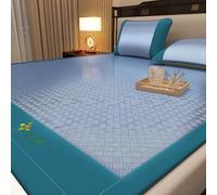 Summer Bamboo Sleeping Mat, Double-Sided Cooling Bed Sheet, Air Conditioning Mat, Foldable Rattan Summer Sleeping Cool Pad Cooling Bed Cushion