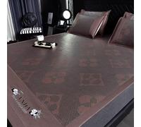 Summer Bamboo Sleeping mat, Foldable Double Sided Bamboo mat for bed, Easy Care, Indoor Roll-up Runner Rug for Bedroom, Living Room, Entryway Bedroom Essential for Summer Sleeping(Color M,180cm)