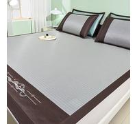 Summer Bamboo Sleeping mat, Foldable Double Sided Bamboo mat for bed, Easy Care, Indoor Roll-up Runner Rug for Bedroom, Living Room, Entryway Bedroom Essential for Summer Sleeping(Color F,200cm)