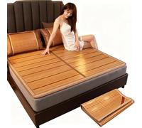 Summer Bamboo Sleeping Mat, Foldable Rattan Cooling Mattress Pad, Double-Sided Refreshing Bedding, Breathable Sweat-Absorbing Rug For Living Room(195x135cm)